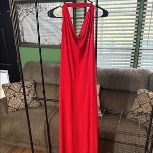 VENUS Vibrant Red Backless Dress